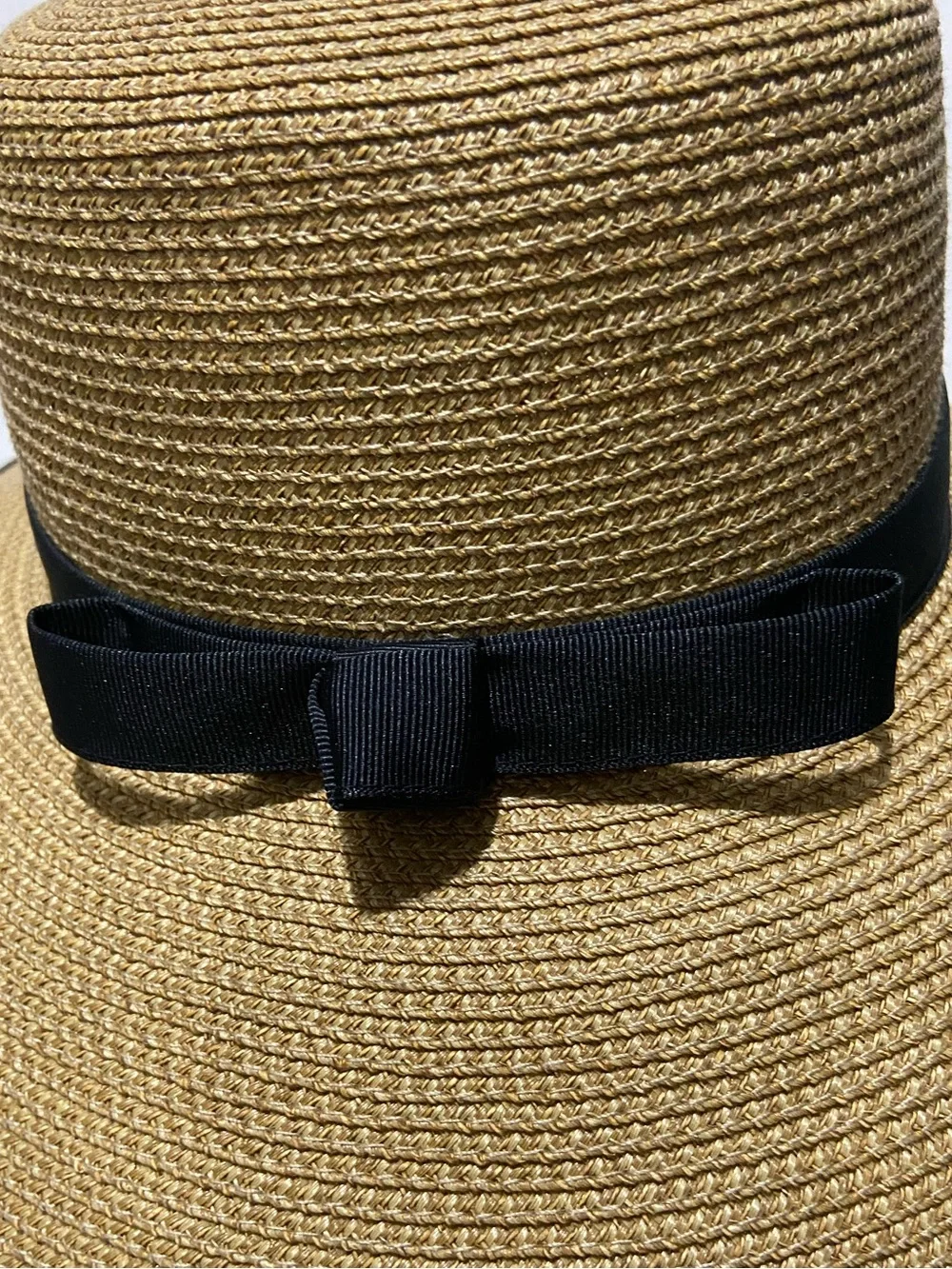 Eric Javits Squishee Cap Sun Visor Natural Black OS Adjustable - Picture 2 of 11